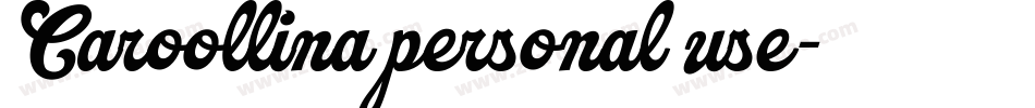 Caroollina personal use字体转换
